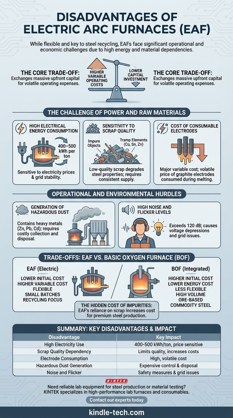 Quels sont les inconvénients du four à arc électrique ? Coûts élevés, demande en énergie et défis opérationnels Guide Visuel