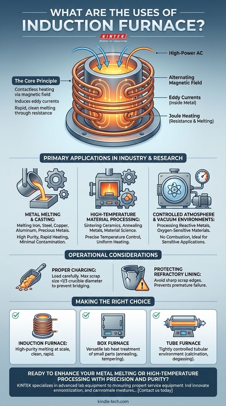 ¿Cuáles son los usos del horno de inducción? Lograr una fusión de metales limpia y de alta pureza Guía Visual