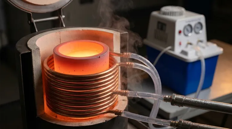 Почему вода используется в индукционной печи? Для предотвращения катастрофического перегрева и выхода из строя катушки