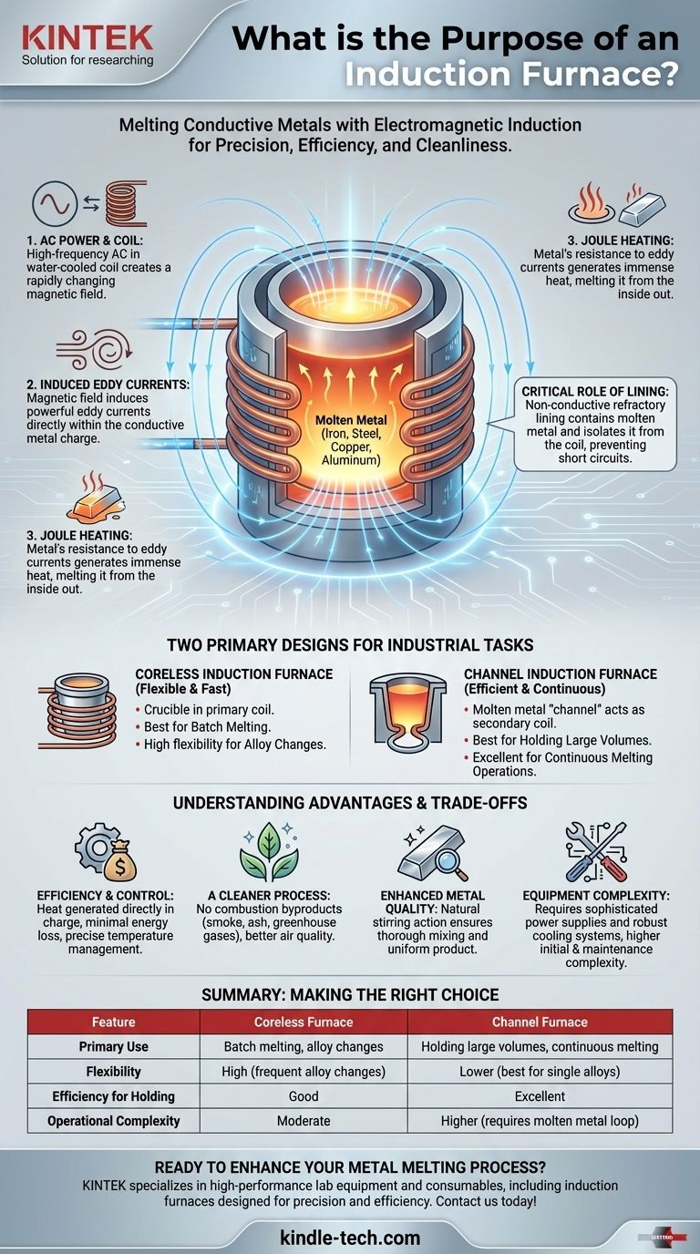 ¿Cuál es el propósito del horno de inducción? Lograr una fusión de metales limpia y eficiente Guía Visual