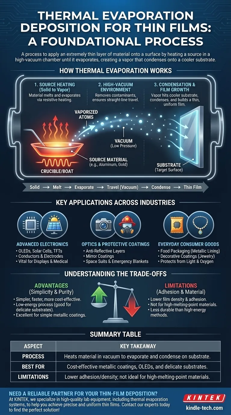 Was ist thermische Verdampfung zur Abscheidung von Dünnschichten? Ein Leitfaden für einfache, kostengünstige Beschichtungen Visuelle Anleitung