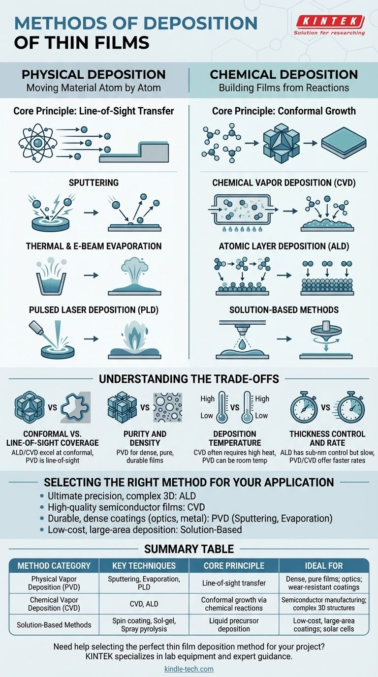 박막 증착 방법에는 무엇이 있나요? PVD, CVD 및 ALD 기술 가이드 시각적 가이드
