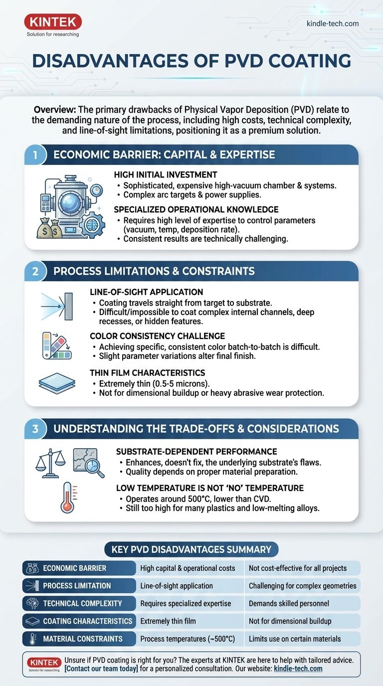ما هي عيوب طلاء PVD؟ فهم القيود الاقتصادية والتقنية دليل مرئي