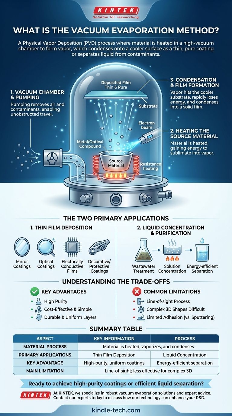 ما هي طريقة التبخير الفراغي؟ دليل لترسيب وتنقية الأغشية الرقيقة دليل مرئي