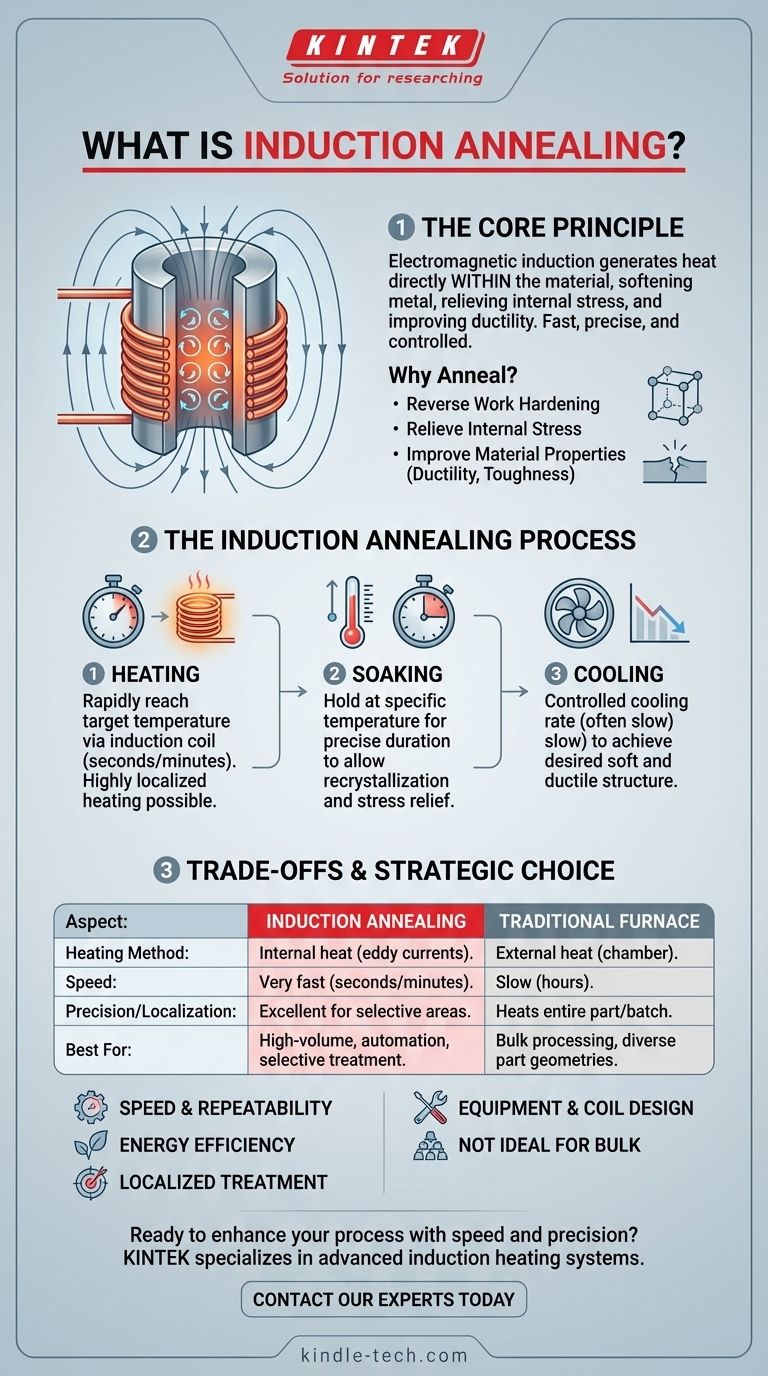 誘導焼鈍とは？金属の高速かつ精密な熱処理を実現 ビジュアルガイド