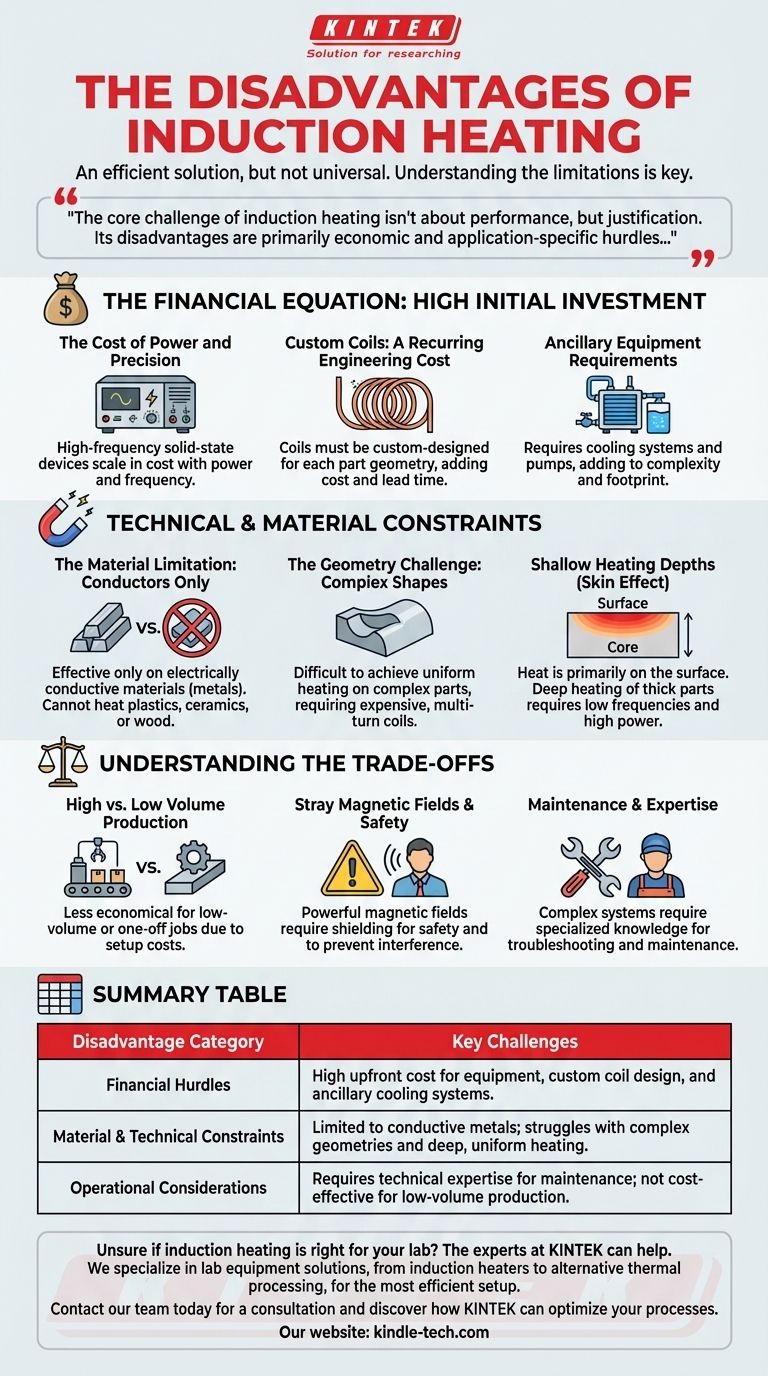 ما هي عيوب التسخين بالحث؟ شرح التكلفة العالية وقيود المواد دليل مرئي