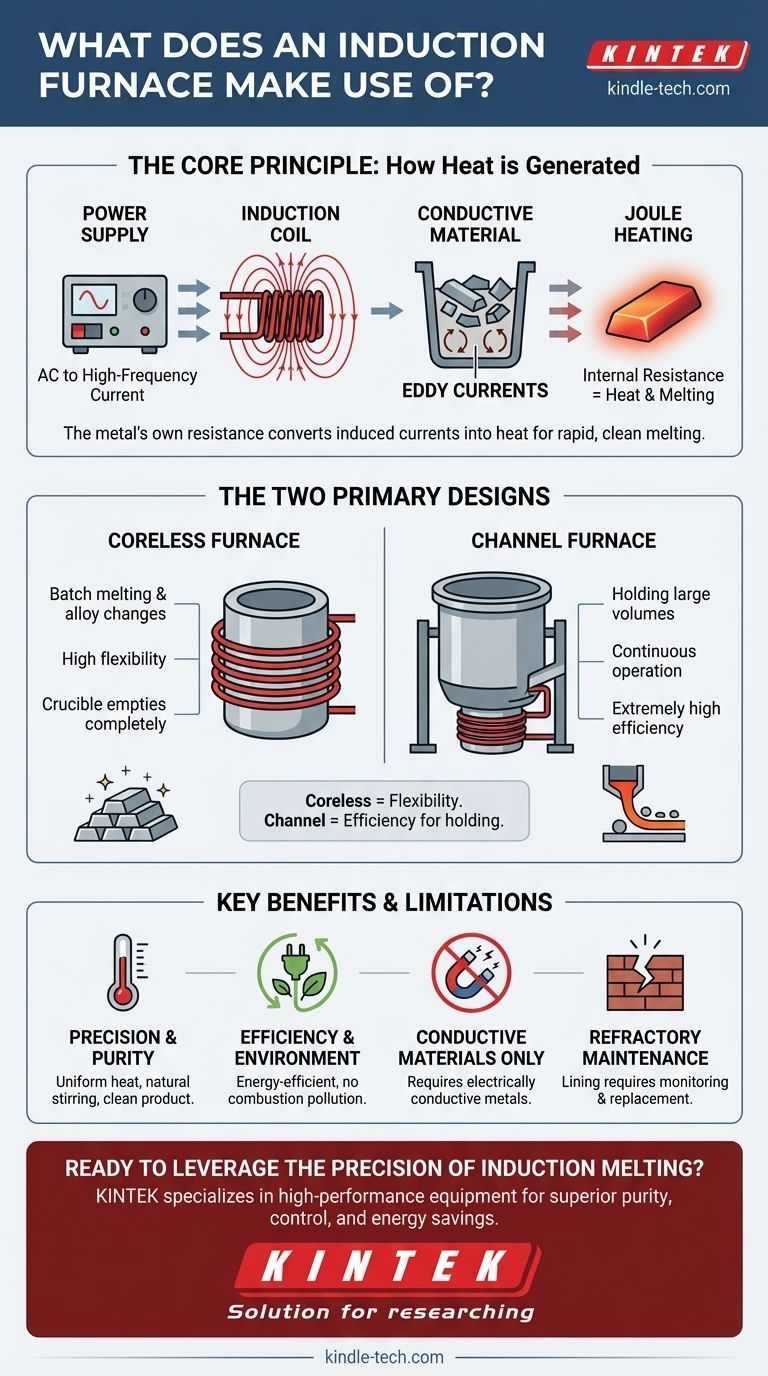 Di cosa si avvale un forno a induzione? Sfruttare l'induzione elettromagnetica per una fusione pulita ed efficiente Guida Visiva