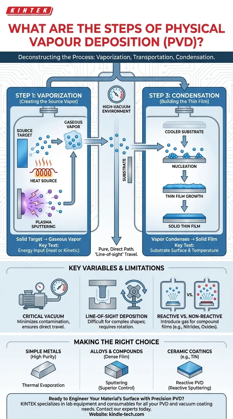 物理气相沉积的步骤是什么？PVD三步工艺指南 图解指南