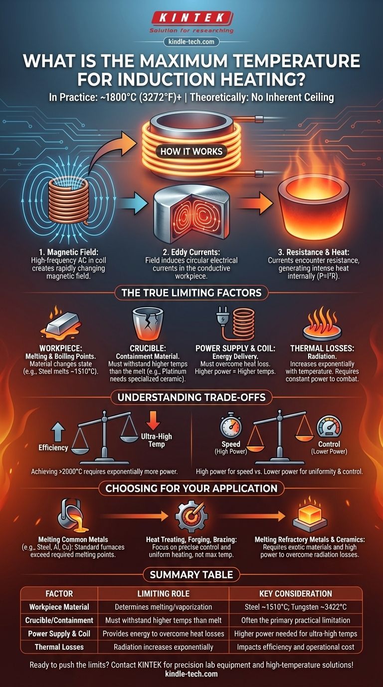 Qual è la temperatura massima per il riscaldamento a induzione? Raggiungere oltre 1800°C per la fusione e il trattamento termico Guida Visiva