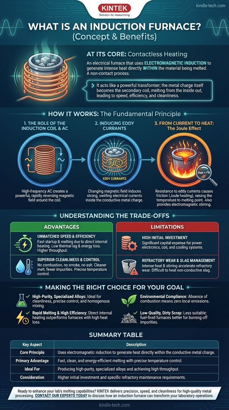 Was ist das Konzept eines Induktionsofens? Schnelles, sauberes und effizientes Metallschmelzen freischalten Visuelle Anleitung