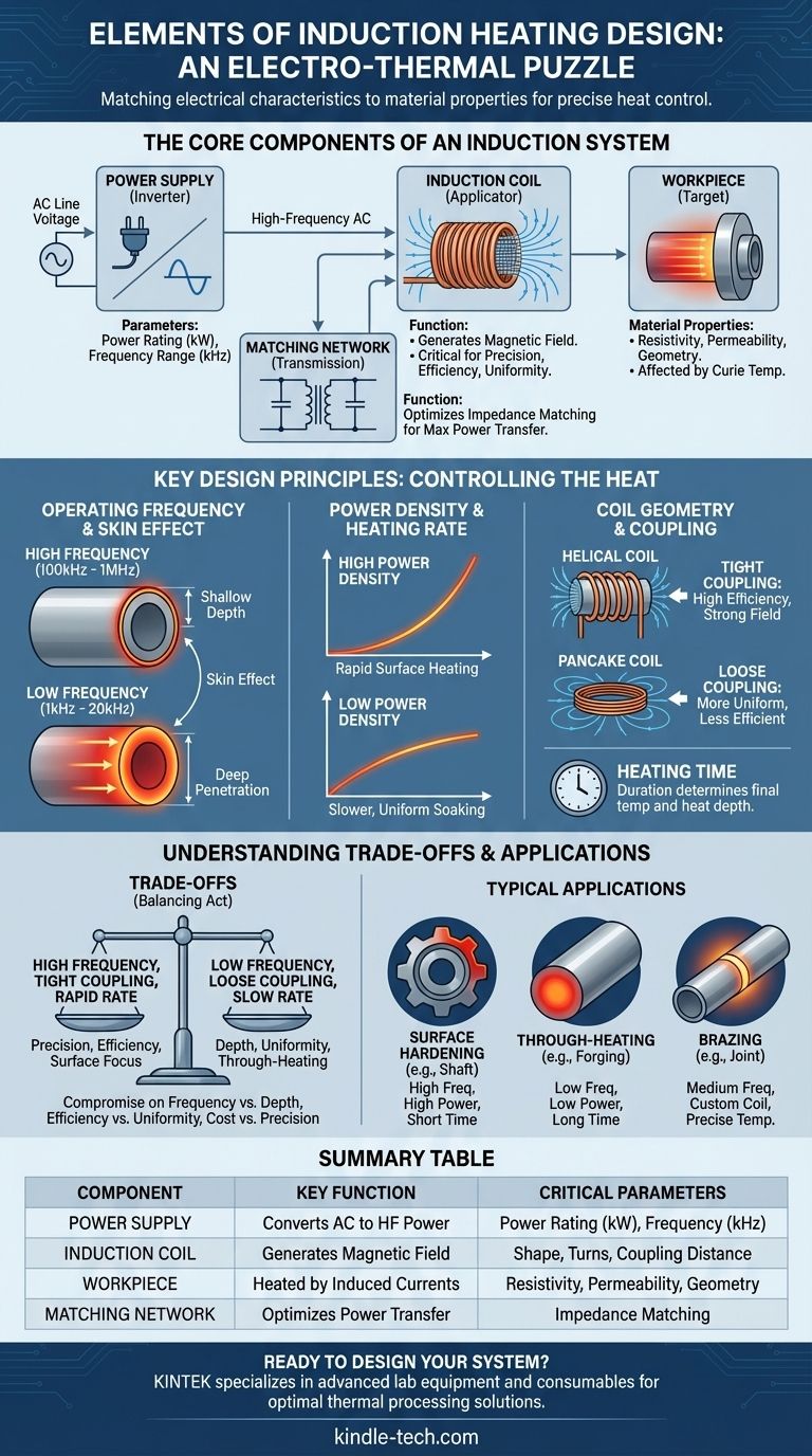 ما هي عناصر تصميم التسخين بالحث؟ إتقان تكامل الطاقة والملف وقطعة العمل دليل مرئي