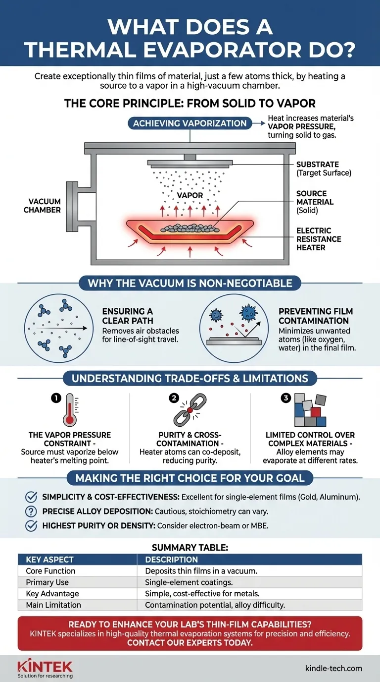 What does a thermal evaporator do? Achieve High-Purity Thin Film Deposition Visual Guide