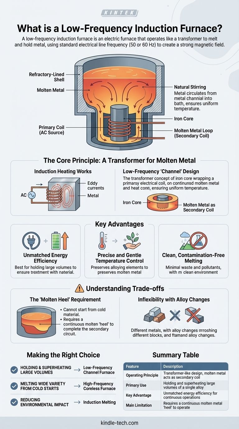 Was ist ein niederfrequenter Induktionsofen? Ideal für das Schmelzen und Halten von Metall in großem Maßstab und kontinuierlich Visuelle Anleitung