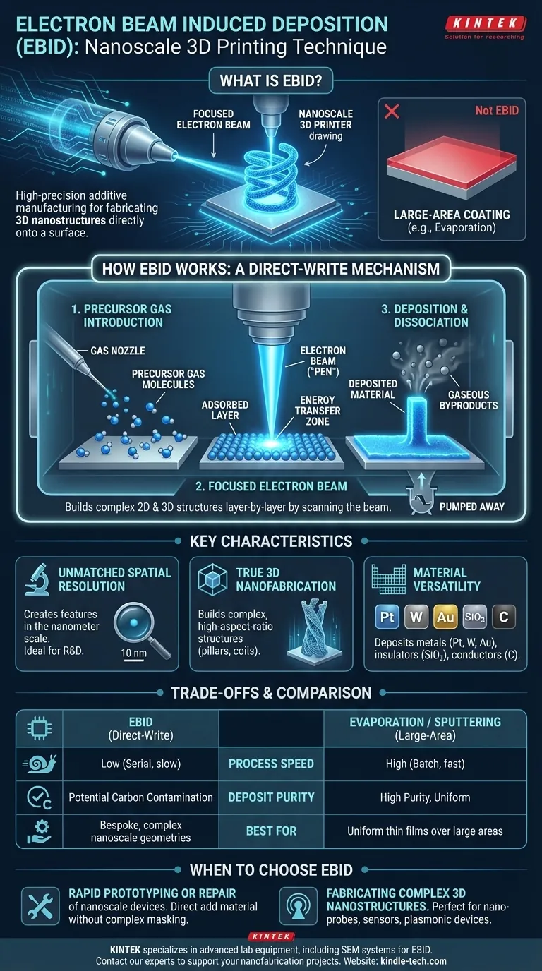 電子ビーム誘起堆積法（EBID）とは何ですか？高精度3Dナノファブリケーションのためのガイド ビジュアルガイド