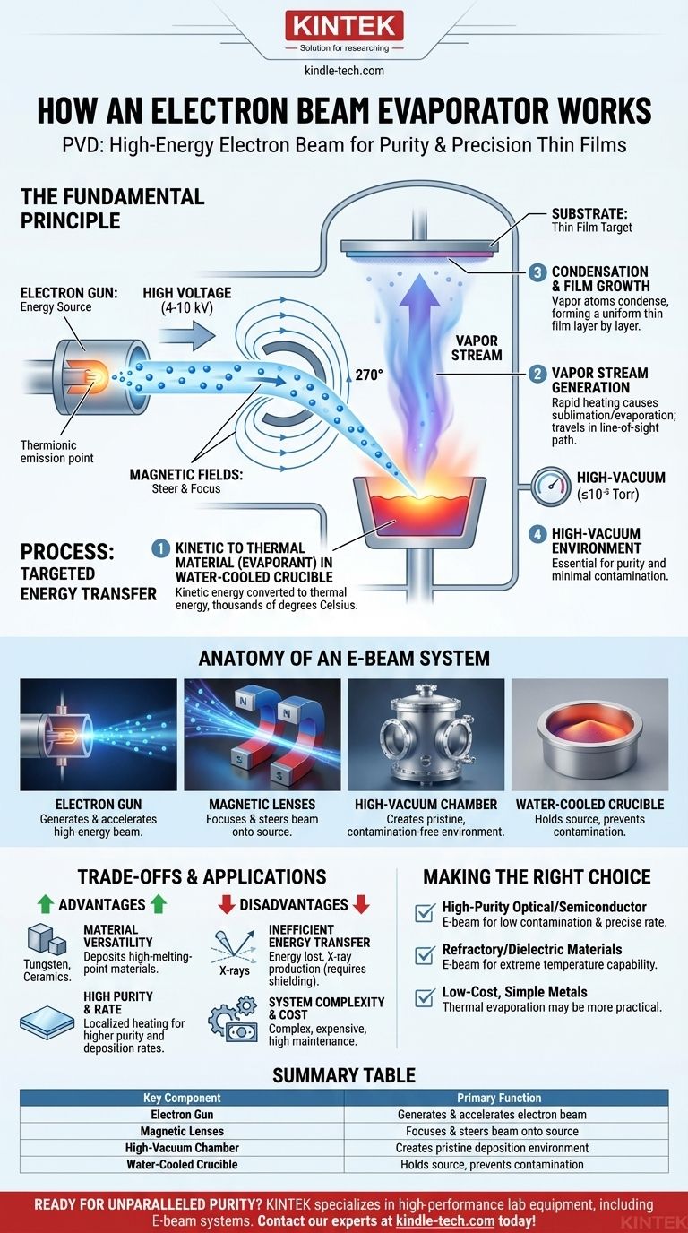전자빔 증착기는 어떻게 작동하나요? 고순도 박막 증착 달성 시각적 가이드