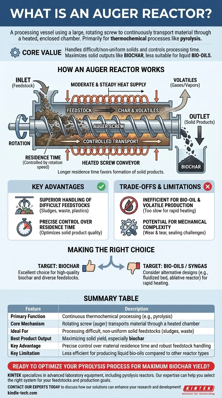 Was ist ein Schneckenreaktor? Ein Leitfaden zur kontrollierten Pyrolyse zur Biochar-Produktion Visuelle Anleitung