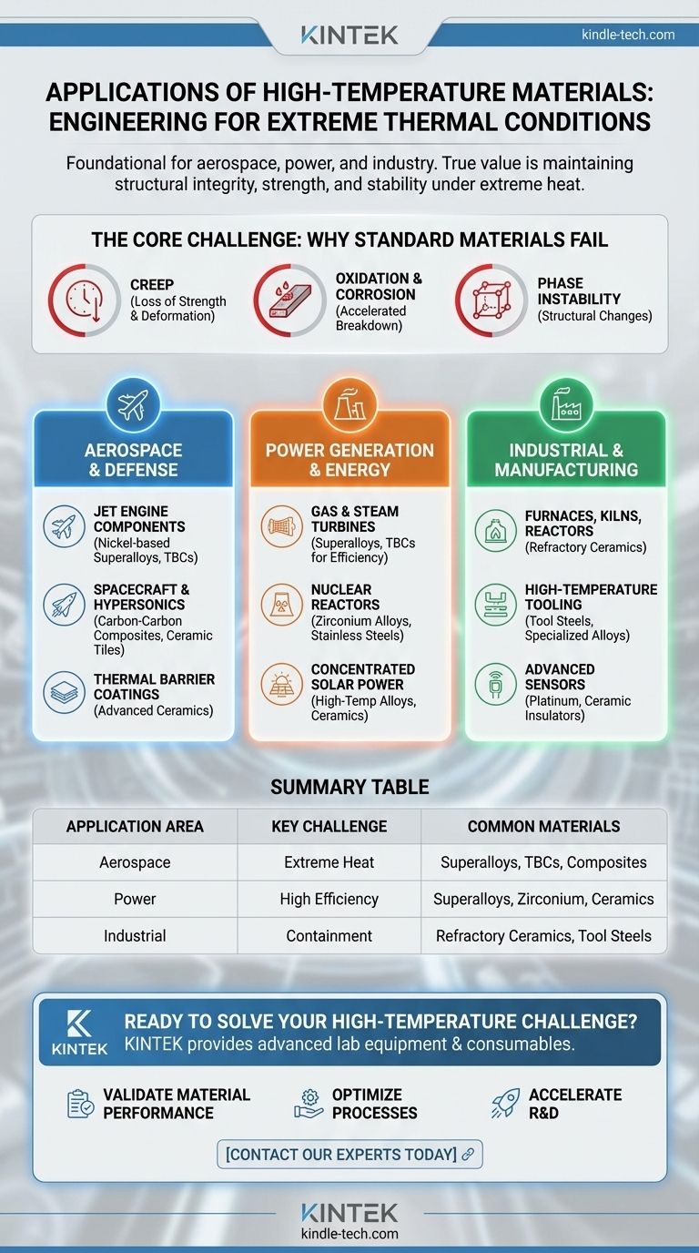 ما هي تطبيقات المواد عالية الحرارة؟ تمكين الأداء الفائق في الفضاء الجوي، الطاقة، والصناعة دليل مرئي