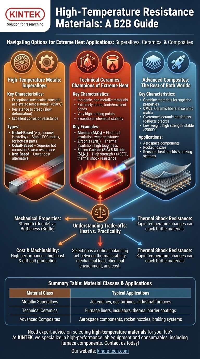 Quels matériaux sont utilisés comme matériaux résistants aux hautes températures ? Un guide des superalliages, des céramiques et des composites Guide Visuel