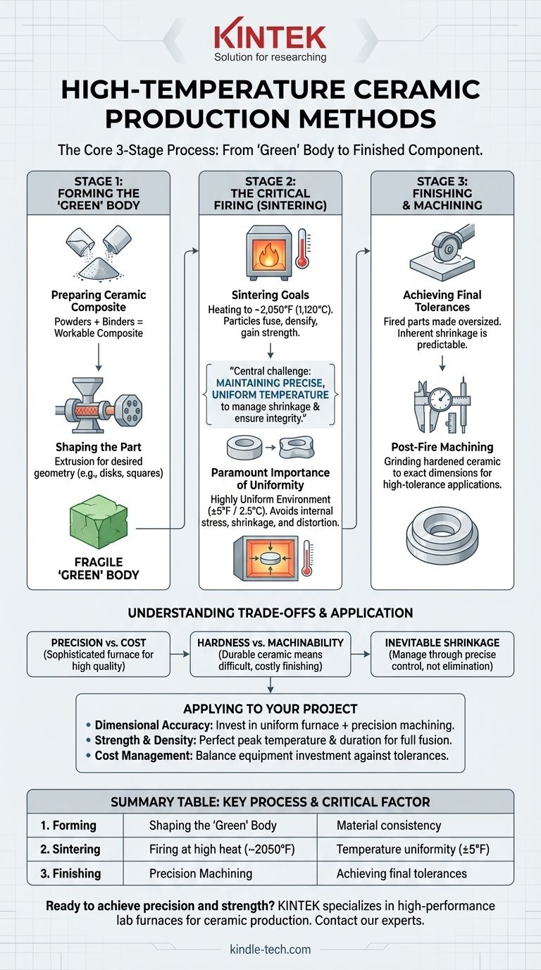 Welche Methoden gibt es für Hochtemperaturkeramik? Meistern Sie den 3-Stufen-Prozess für langlebige Komponenten Visuelle Anleitung