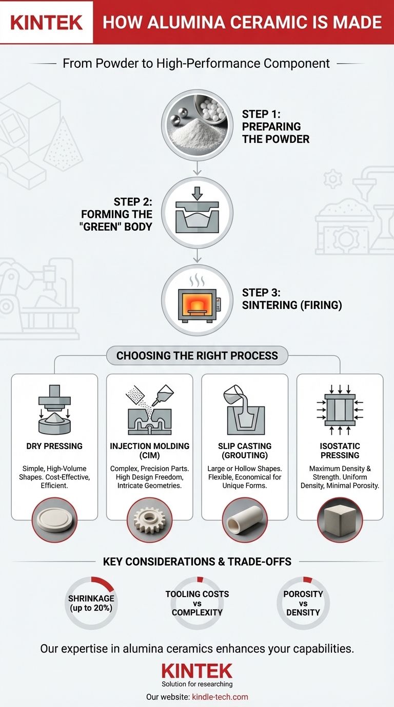كيف يتم صنع سيراميك الألومينا؟ دليل لطرق التصنيع وخصائص المواد دليل مرئي