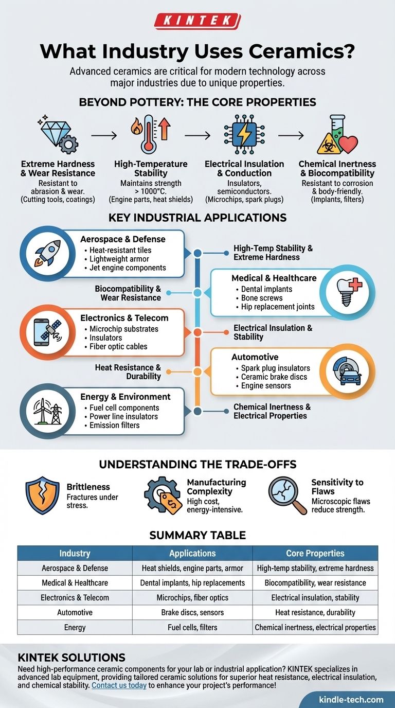 Quelles industries utilisent la céramique ? Découvrez le rôle essentiel des céramiques avancées dans la technologie moderne Guide Visuel