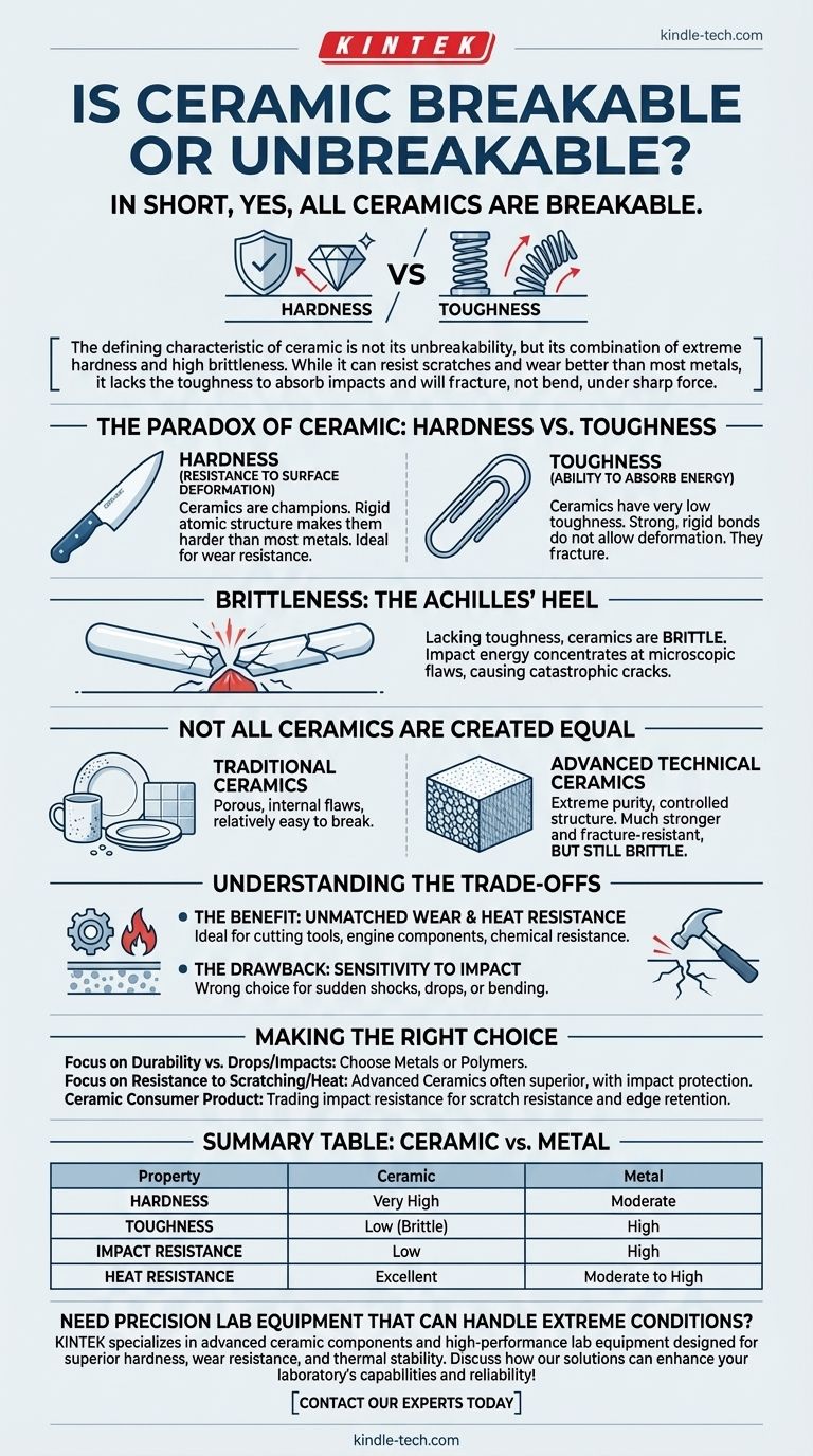 La ceramica è infrangibile o frangibile? Comprendere la resistenza e la fragilità della ceramica Guida Visiva