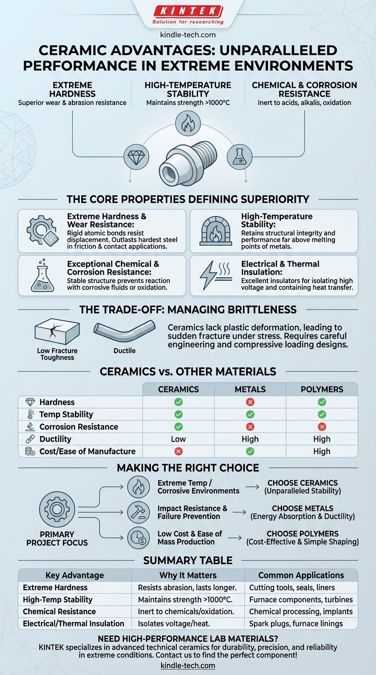 Was sind die Vorteile von Keramiken gegenüber anderen Materialien? Entfesseln Sie unübertroffene Leistung unter extremen Bedingungen Visuelle Anleitung