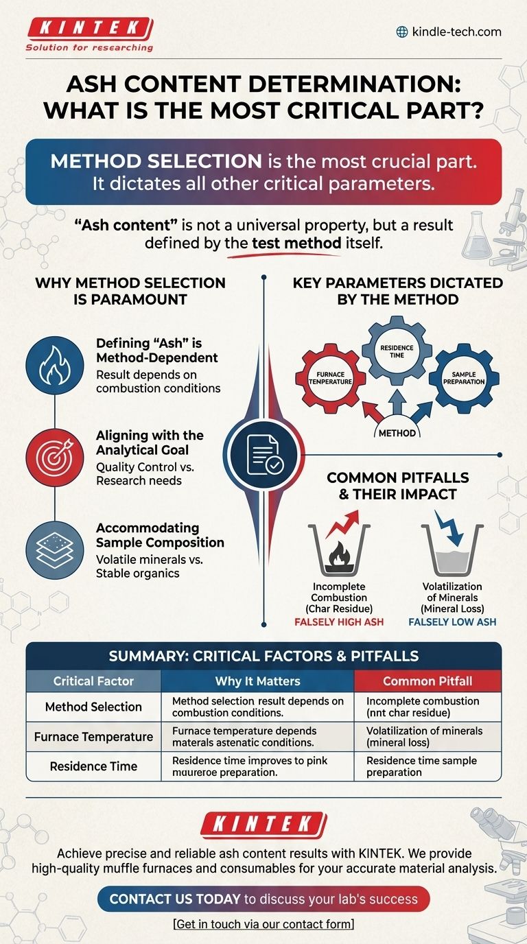 What is the most crucial part in ash content determination? The Key to Accurate, Repeatable Results Visual Guide