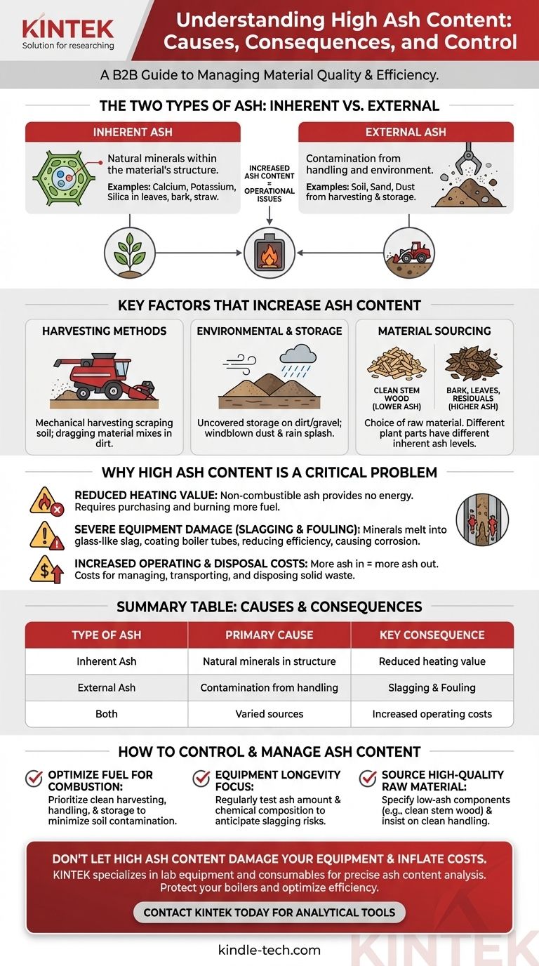 재(Ash) 함량 증가는 무엇으로 인해 발생합니까? 장비에 해를 끼치는 숨겨진 원인을 밝혀내십시오. 시각적 가이드