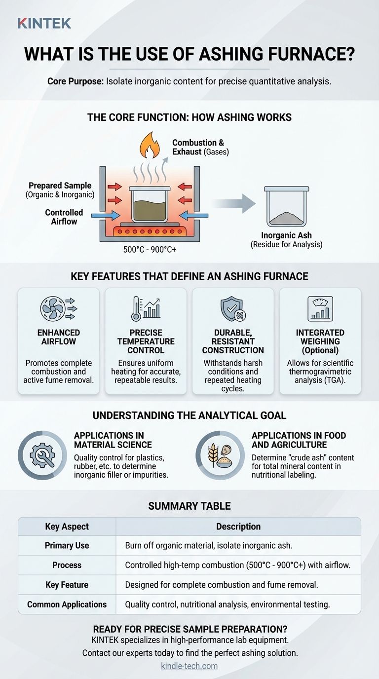 What is the use of ashing furnace? Isolate Inorganic Content for Precise Analysis Visual Guide