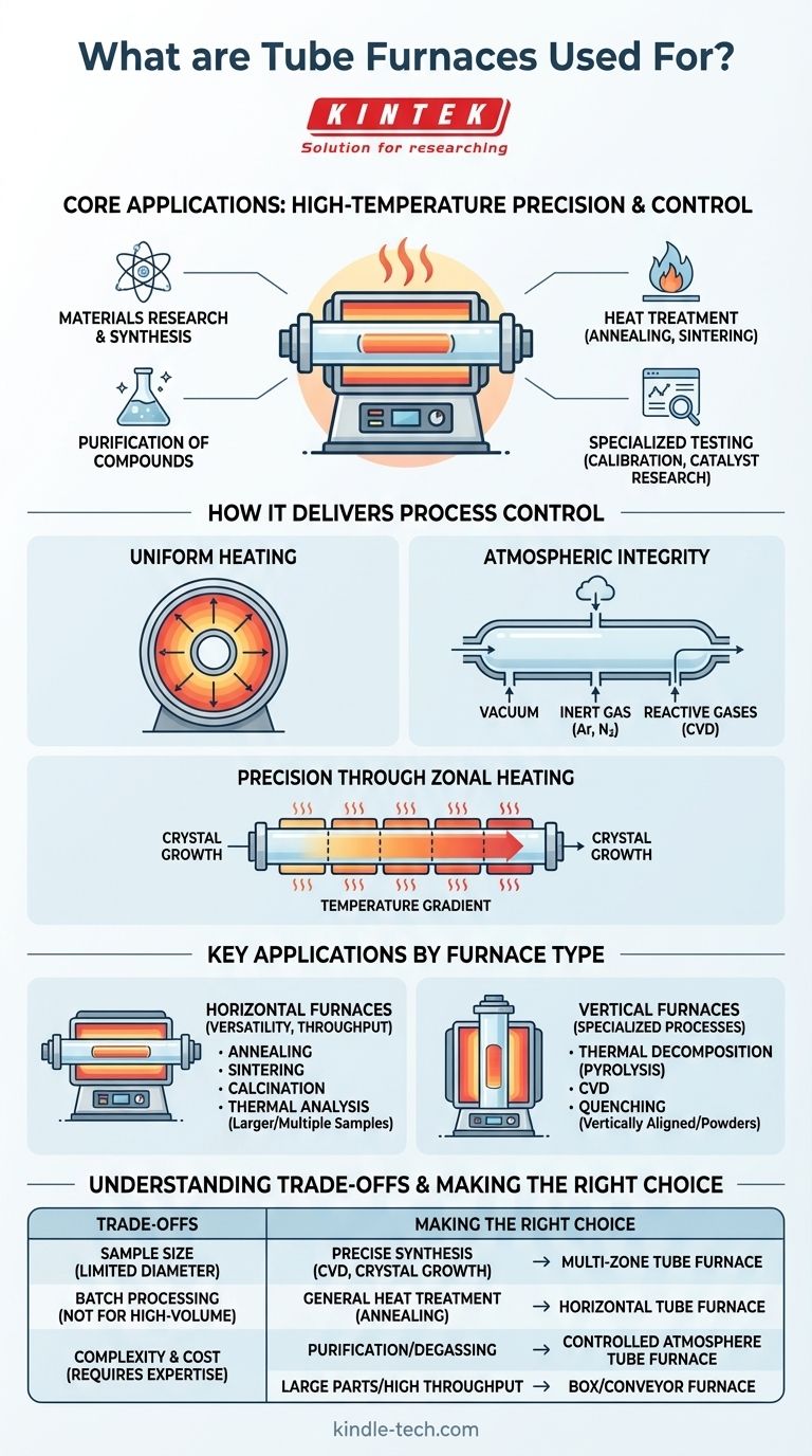 ¿Para qué se utilizan los hornos tubulares? Logre un procesamiento térmico preciso para materiales avanzados Guía Visual