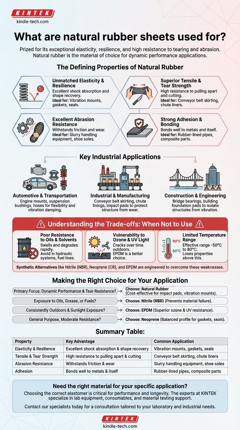 What are natural rubber sheets used for? Unlock Durability, Elasticity, and Vibration Damping Visual Guide