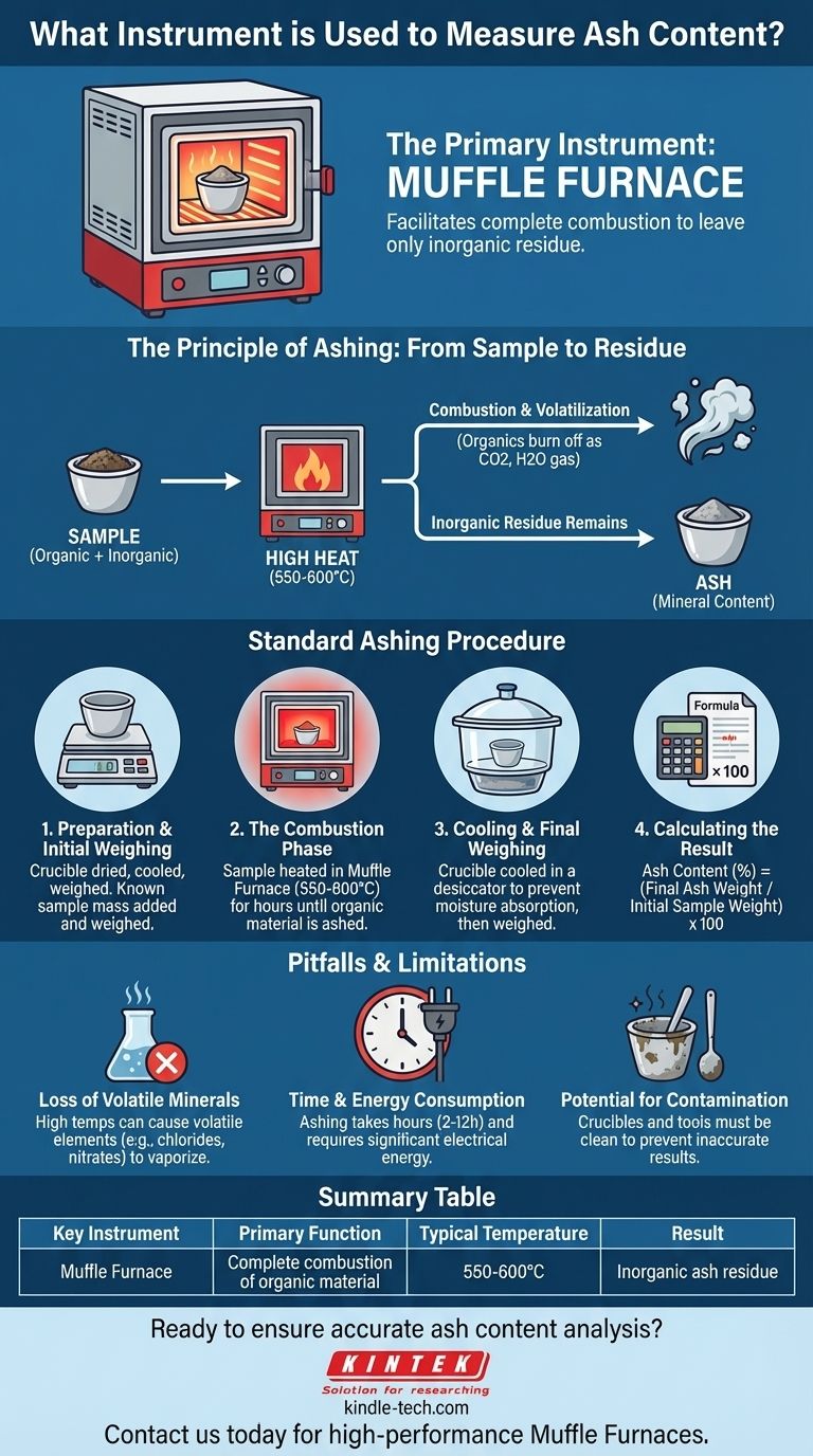 Qual è lo strumento utilizzato per misurare il contenuto di ceneri? Il ruolo essenziale del forno a muffola Guida Visiva