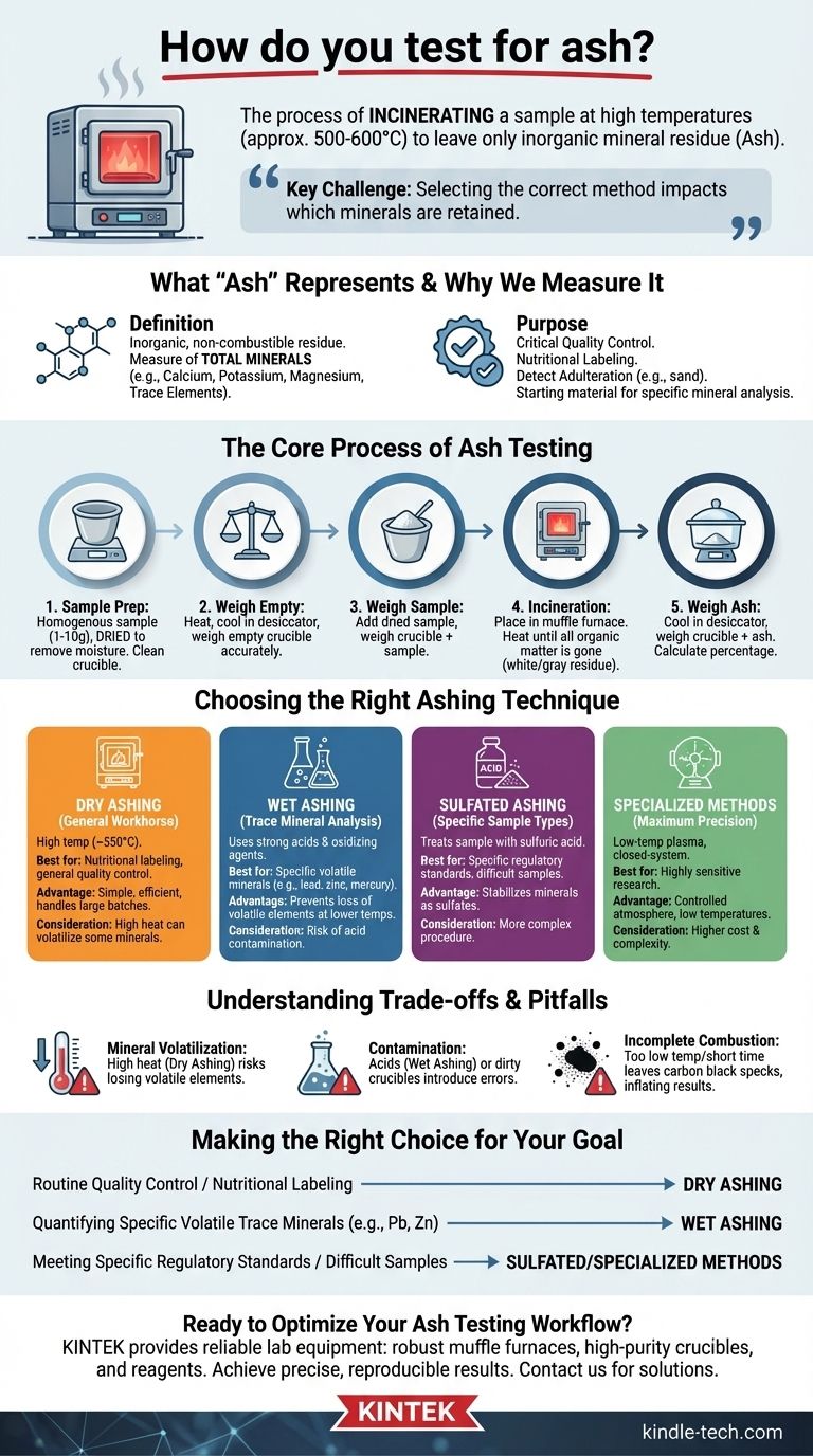 ¿Cómo se realiza la prueba de cenizas? Elija el método correcto para un análisis mineral preciso Guía Visual