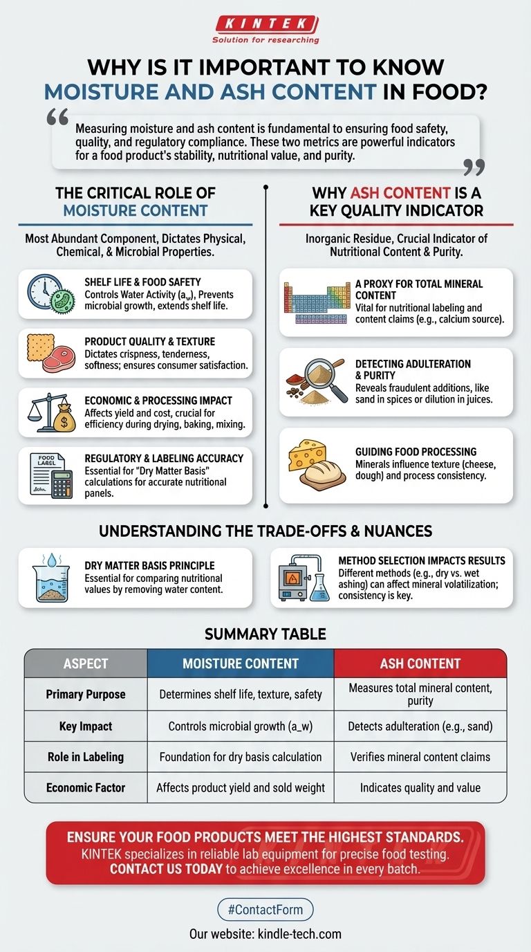 Why is it important to know moisture and ash content in food? Ensure Safety, Quality, and Compliance Visual Guide