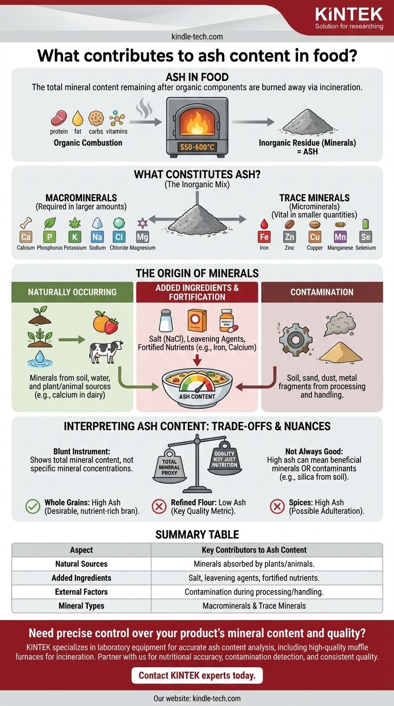 What contributes to ash content in food? A Guide to Mineral Content and Food Quality Visual Guide