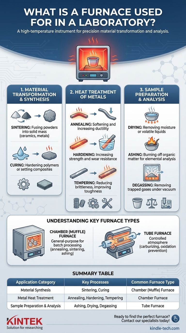 À quoi sert un four de laboratoire ? Obtenir une transformation et une analyse précises des matériaux Guide Visuel