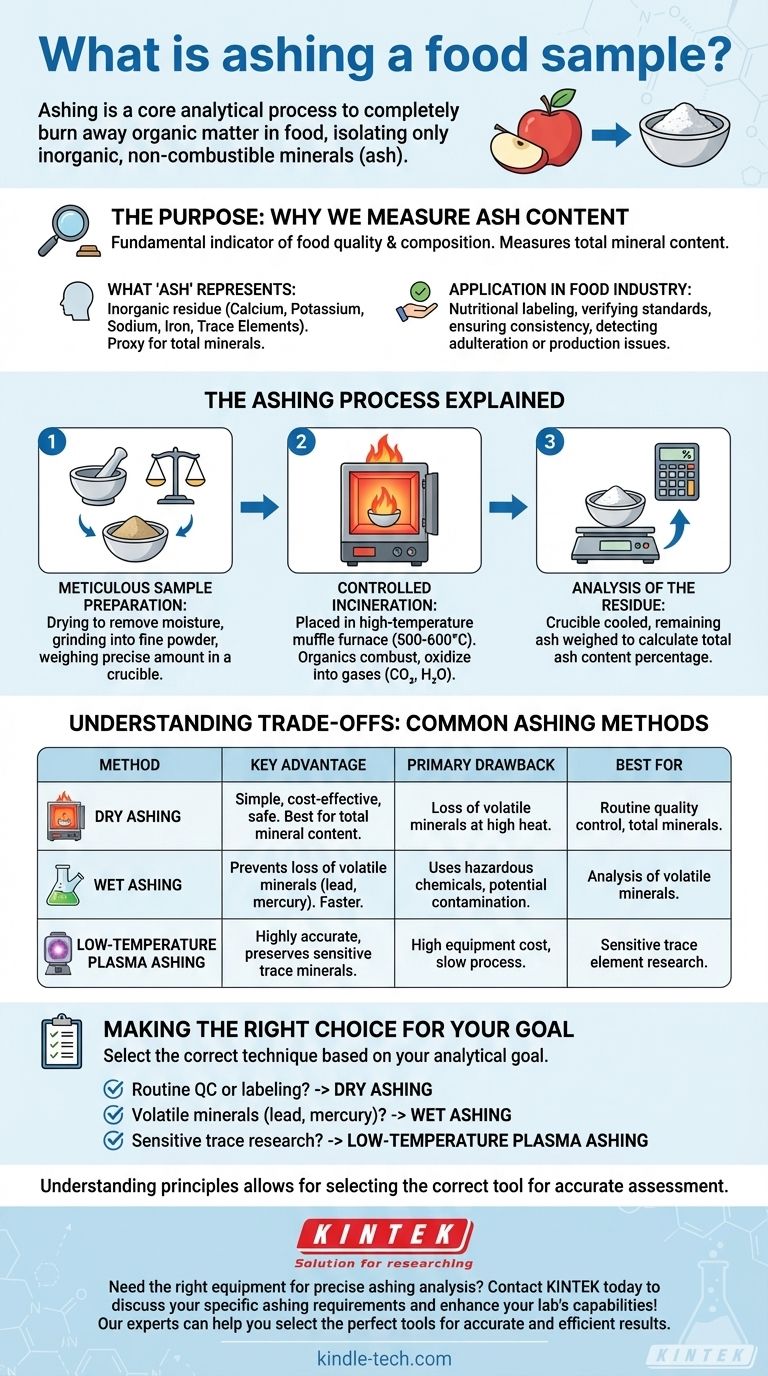 ما هو ترميد عينة الغذاء؟ دليل لقياس محتوى المعادن لمراقبة الجودة دليل مرئي