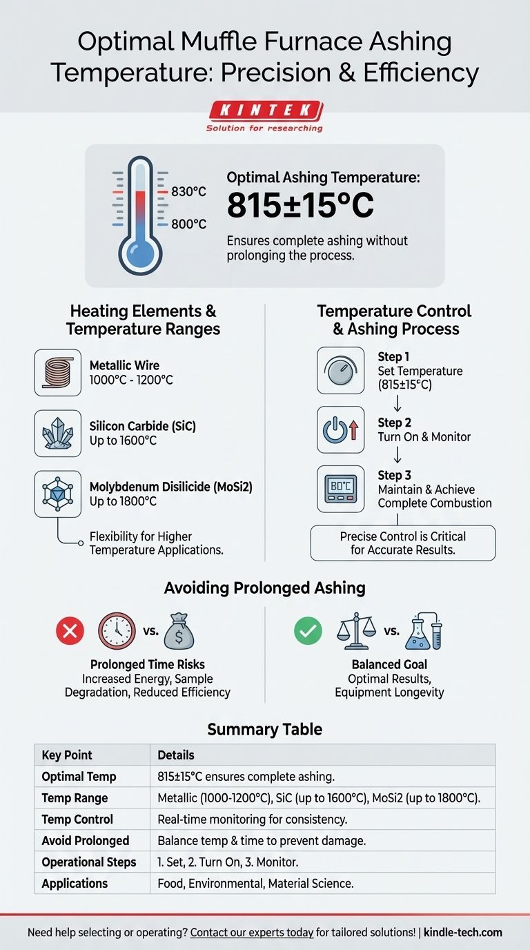 Qual è la temperatura ottimale per la calcinazione in un forno a muffola? Ottenere risultati precisi ed efficienti Guida Visiva