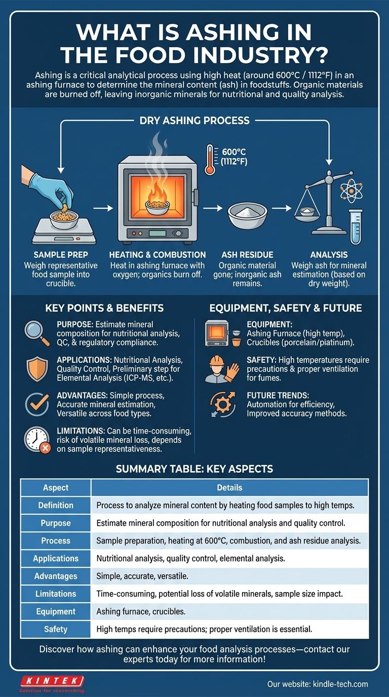 ما هو الرماد في صناعة الأغذية؟ عملية رئيسية لتحليل المحتوى المعدني دليل مرئي