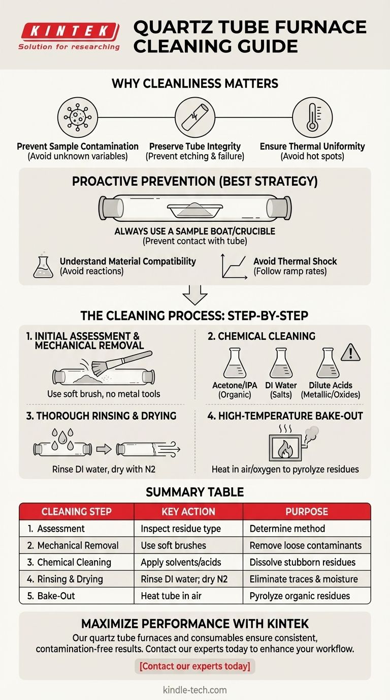 Comment nettoyer un four à tube en quartz ? Prévenir la contamination et prolonger la durée de vie du tube Guide Visuel