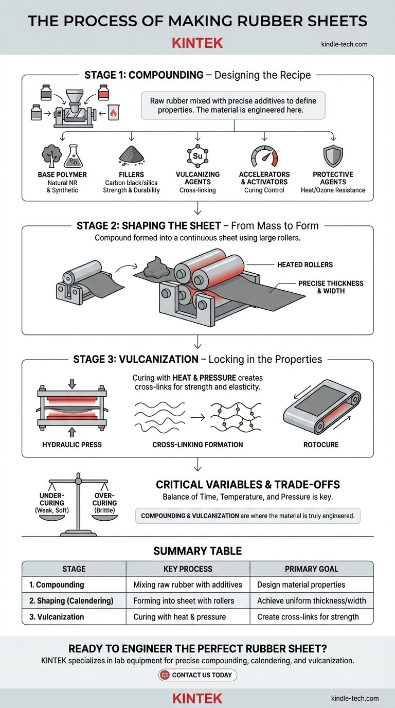 ما هي عملية صنع صفائح المطاط؟ من المطاط الخام إلى الأداء الهندسي دليل مرئي