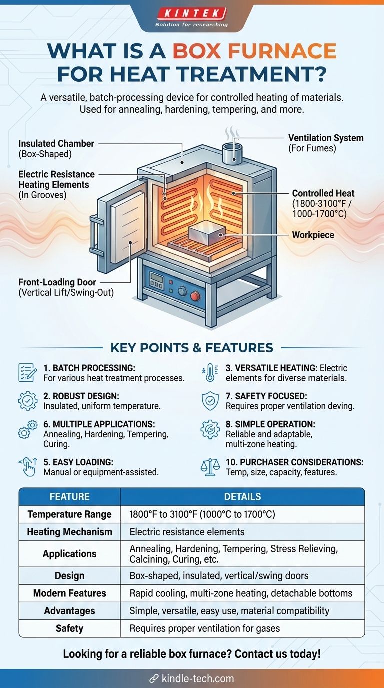 What is a box furnace for heat treatment? Versatile Heating Solutions for Industrial Applications Visual Guide