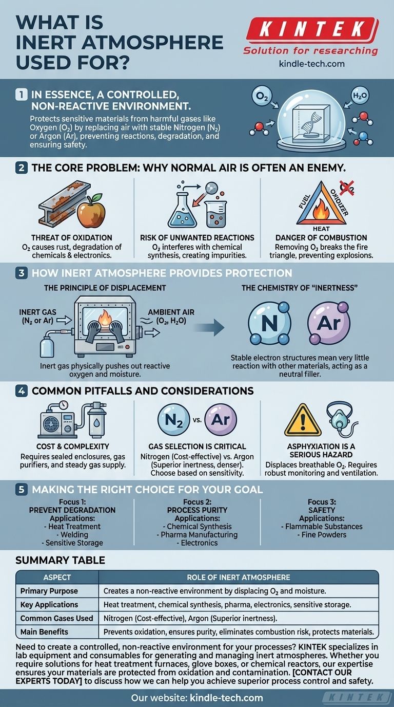 A cosa serve un'atmosfera inerte? Prevenire l'ossidazione e garantire la sicurezza del processo Guida Visiva