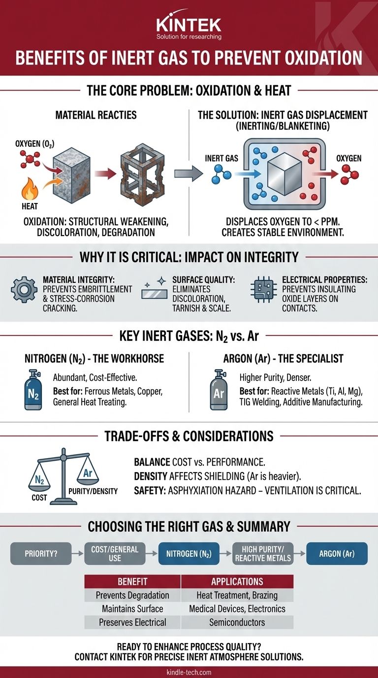 불활성 기체를 사용하여 산화를 방지할 때의 이점은 무엇입니까? 재료 보호 및 품질 향상 시각적 가이드