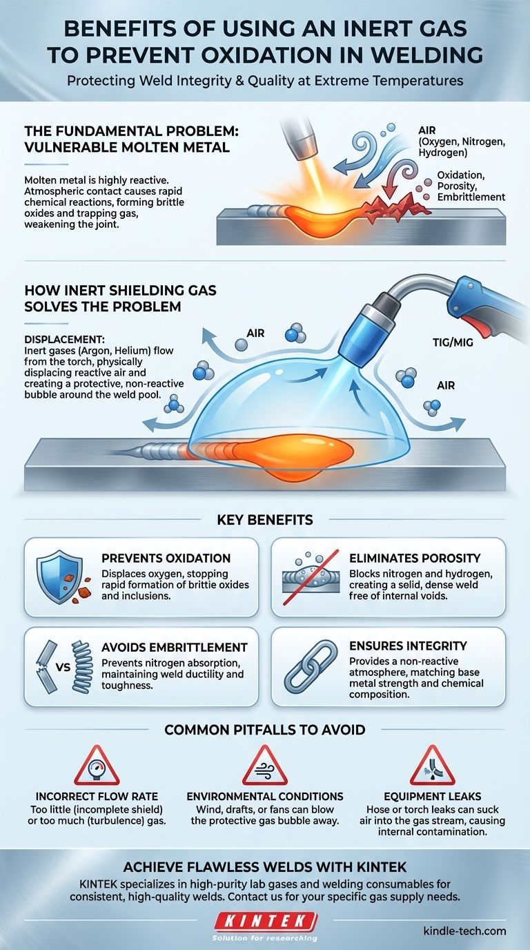 용접 시 산화를 방지하기 위해 불활성 가스를 사용할 때의 이점은 무엇입니까? 용접 강도와 무결성 보장 시각적 가이드