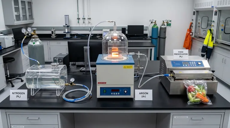 불활성 기체의 3가지 용도는 무엇인가요? 화재 예방, 품질 보존, 순도 보장