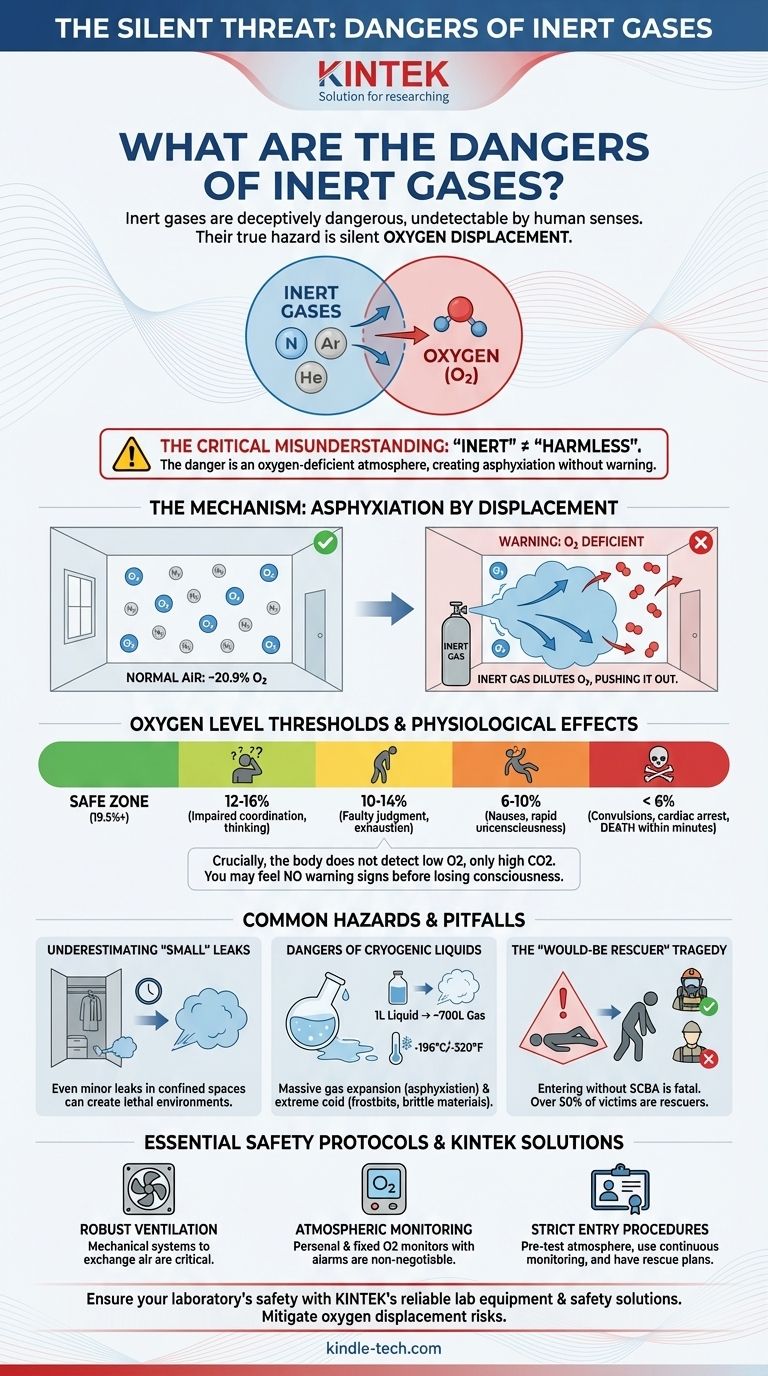 Каковы опасности инертных газов? Безмолвная, необнаруживаемая угроза вытеснения кислорода Визуальное руководство