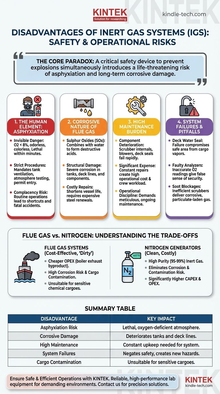 불활성 가스 시스템의 단점은 무엇입니까? 안전 및 운영 위험 이해 시각적 가이드