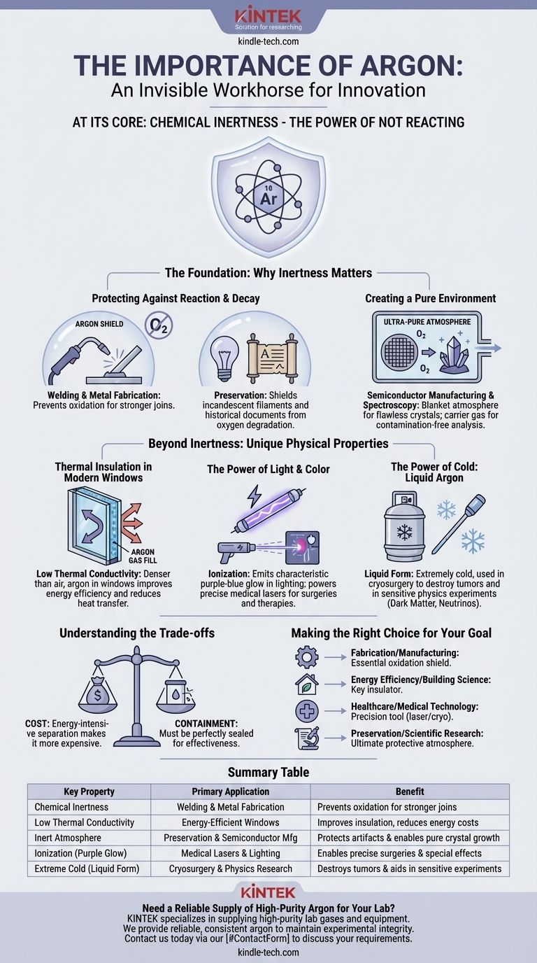 ما هي أهمية الأرجون؟ إطلاق العنان لقوة الغاز الخامل دليل مرئي